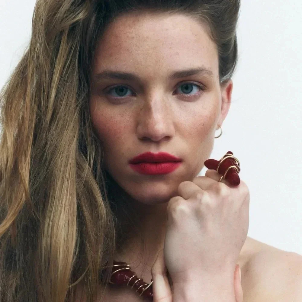 ZARA RED CORAL FINGER RING - Picture 6 of 14